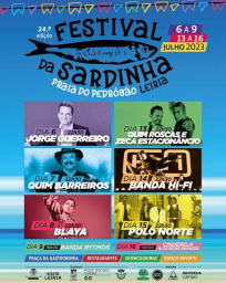 Cartaz Festival da Sardinha 2023 - Praia do Pedrógão