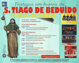Cartaz Festa em Honra de São Tiago de Bebuído 2023 - Estarreja