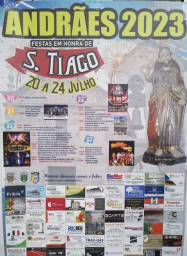 Cartaz Festa em Honra de São Tiago 2023 - Andrães