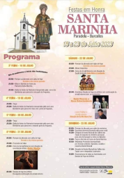 Cartaz Festa em Honra de Santa Marinha 2023 - Paradela