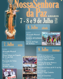 Cartaz Festas em Honra de Nossa Senhora da Paz 2023 - Amares