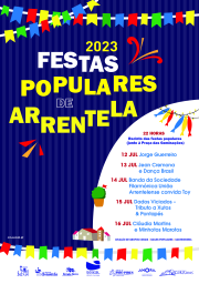 Cartaz Festas Populares de Arrentela 2023 - Seixal