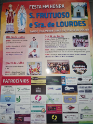 Cartaz Festa em Honra de São Frutuoso e Senhora de Lourdes 2023 - Sande