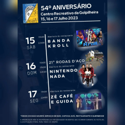 Cartaz 54 Aniversário Centro Recreativo da Golpilheira 2023 - Batalha