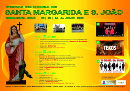 Cartaz Festa em Honra de Santa Margarida e São João 2023 - Grijó