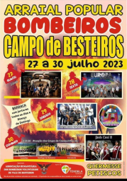 Cartaz Arraial Popular Bombeiros 2023 - Campo de Besteiros