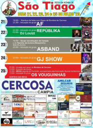 Cartaz Festas em Honra de São Tiago 2023 - Cercosa