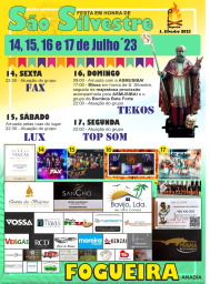 Cartaz Festas em Honra de São Silvestre 2023 - Fogueira