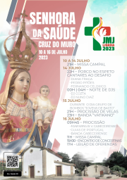 Cartaz Festa da Senhora da Saúde 2023 - Cruz do Muro 