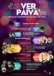 Cartaz Festas do Município 2023 - Vila Nova de Paiva