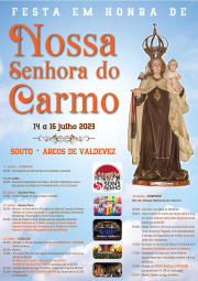 Cartaz Festa em Honra de Nossa Senhora do Carmo 2023 - Souto