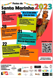 Cartaz Festas de Santa Marinha 2023 - Vila Nova de Gaia