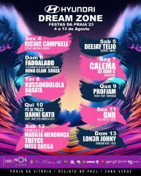 Cartaz Hyundai Dream Zone - Festa da Praia 2023 - Ilha Terceira