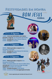 Cartaz Festas em Honra de Bom Jesus 2023 - Ferral