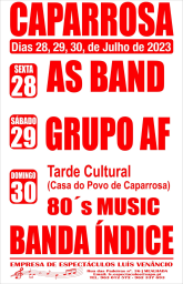 Cartaz Festas de Caparrosa 2023 - Tondela