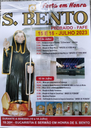 Cartaz Festa em Honra de São Bento 2023 - Pedraído