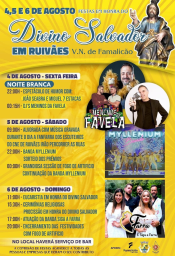 Cartaz Festas em Honra do Divino Salvador 2023 - Famalicão