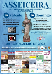 Cartaz Festas em Honra de Nossa Senhora da Purificação 2023 - Asseiceira
