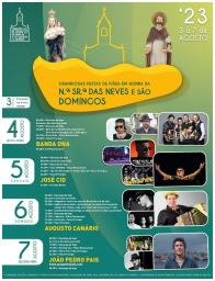 Cartaz Festas em Honra de Nossa Senhora das Neves 2023 - Fiães