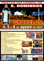 Cartaz Festa em Honra de São Domingos 2023 - Gravelos