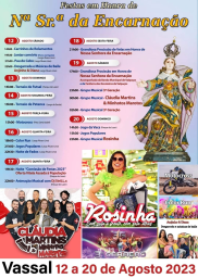 Cartaz Festas em Honra de Nossa Senhora da Encarnação 2023 - Vassal