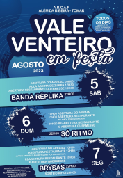 Cartaz Vale Venteiro em Festa 2023 - Tomar