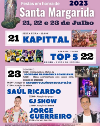 Cartaz Festas em Honra de Santa Margarida 2023 - Caramulo