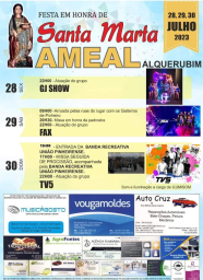 Cartaz Festa em Honra de Santa Marta 2023 - Ameal