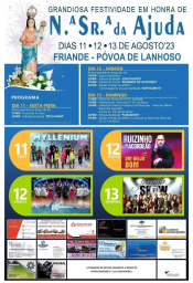 Cartaz Festa em Honra de Nossa Senhora da Ajuda 2023 - Friande