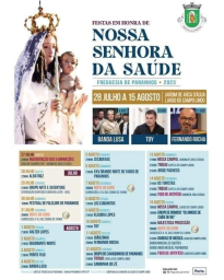 Cartaz Festas em Honra de Nossa Senhora da Saúde 2023 - Paranhos
