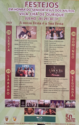 Cartaz Festa em Honra do Senhor Jesus dos Aflitos 2023 - Vila Chã de Ourique