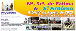 Cartaz Festas em Honra de Nossa Senhora de Fátima 2023 - Cedofeita