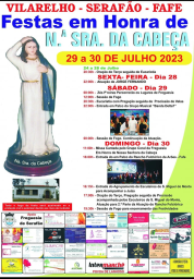 Cartaz Festa em Honra de Nossa Senhora da Cabeça 2023 - Fafe