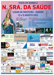 Cartaz Festa em Honra à Nossa Senhora da Saúde 2023 - Sandim