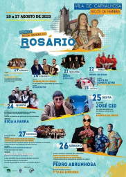 Cartaz Festas de Nossa Senhora do Rosário 2023 - Vila de Carvalhosa