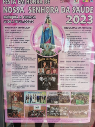 Cartaz Festa em Honra de Nossa Senhora da Saúde 2023 - Pedroso