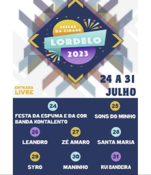 Cartaz Festas da Cidade 2023 - Lordelo