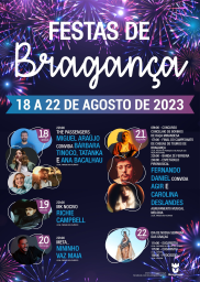 Cartaz Festas de Bragança 2023 