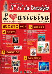 Cartaz Festa em Honra da Nossa Senhora da Conceição 2023 - Louriceira