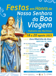 Cartaz Festas em Honra de Nossa Senhora da Boa Viagem 2023 - Alvor
