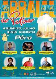 Cartaz Arraial do Petisco 2023 - Pêra