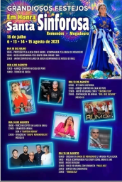 Cartaz Festas em Honra de Santa Sinforosa 2023 - Remondes