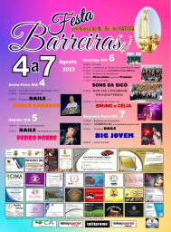 Cartaz Festa de Barreiras 2023 - Redinha