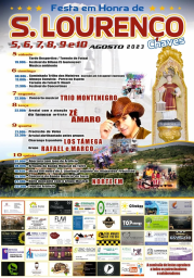 Cartaz Festas de São Lourenço 2023 - Chaves