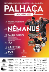 Cartaz Festas da Palhaça 2023 - Oleiveira do Bairro
