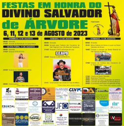 Cartaz Festas em Honra do Divino Salvador de Árvore 2023 - Vila do Conde