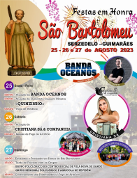 Cartaz Festa em Honra de São Bartolomeu 2023 - Serzedelo