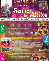 Cartaz Festa do Senhor dos Aflitos 2023 - Monte dos Carrujos