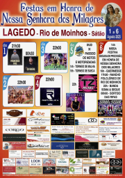 Cartaz Festas em Honra de Nossa Senhora dos Milagres 2023
