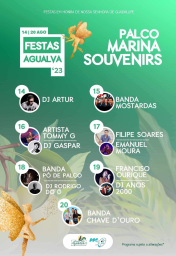 Cartaz Festas de Agualva 2023 - Palco Marina Souvenirs - Ilha Terceira
